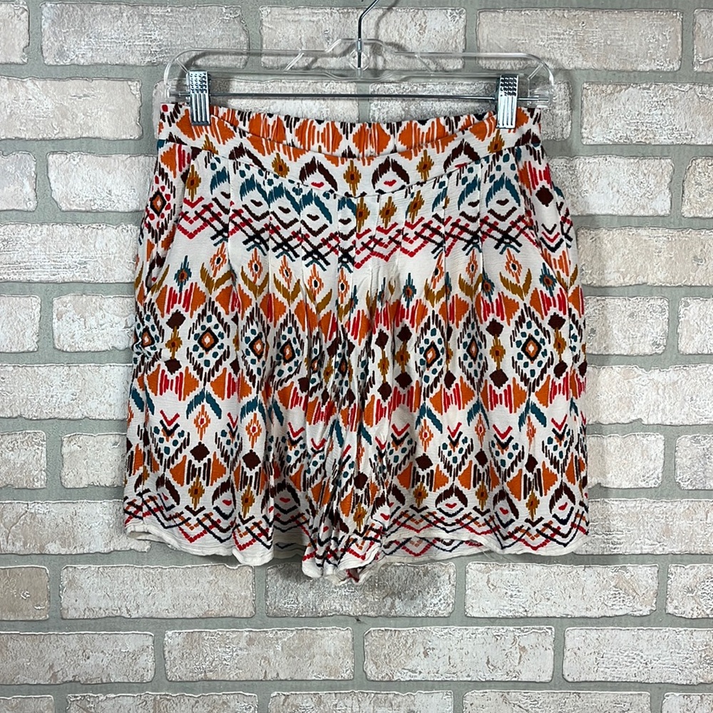 Ellison High Waist Flowy Aztec Shorts- Size M